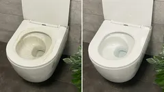 Two tablets per half liter of water — and even the oldest toilet will shine like new.