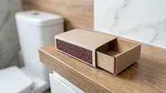 Place a matchbox behind the toilet and quickly eliminate two annoying problems.